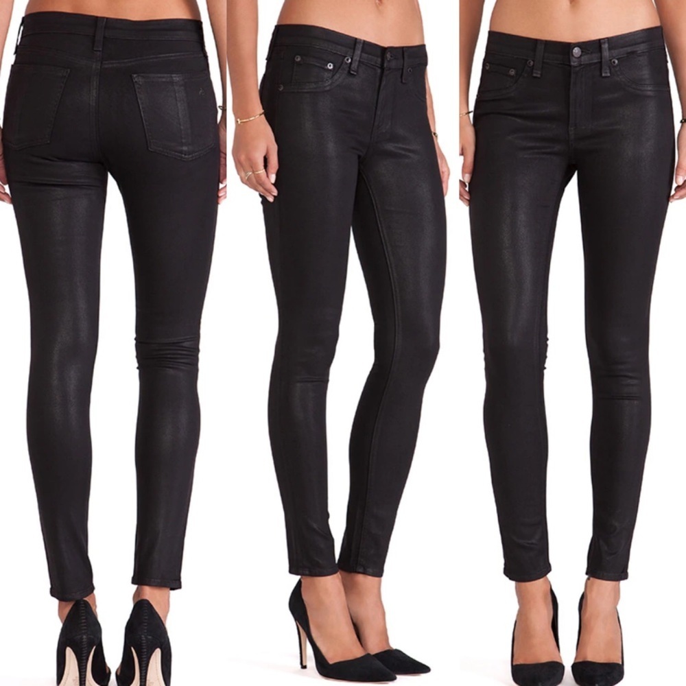 Rag & Bone Legging in Coated Black